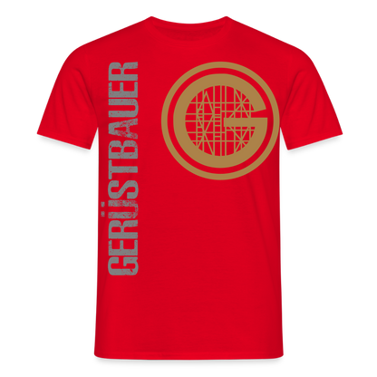 Unisex T-Shirt "Gerüstbauer" Rot Männer T-Shirt