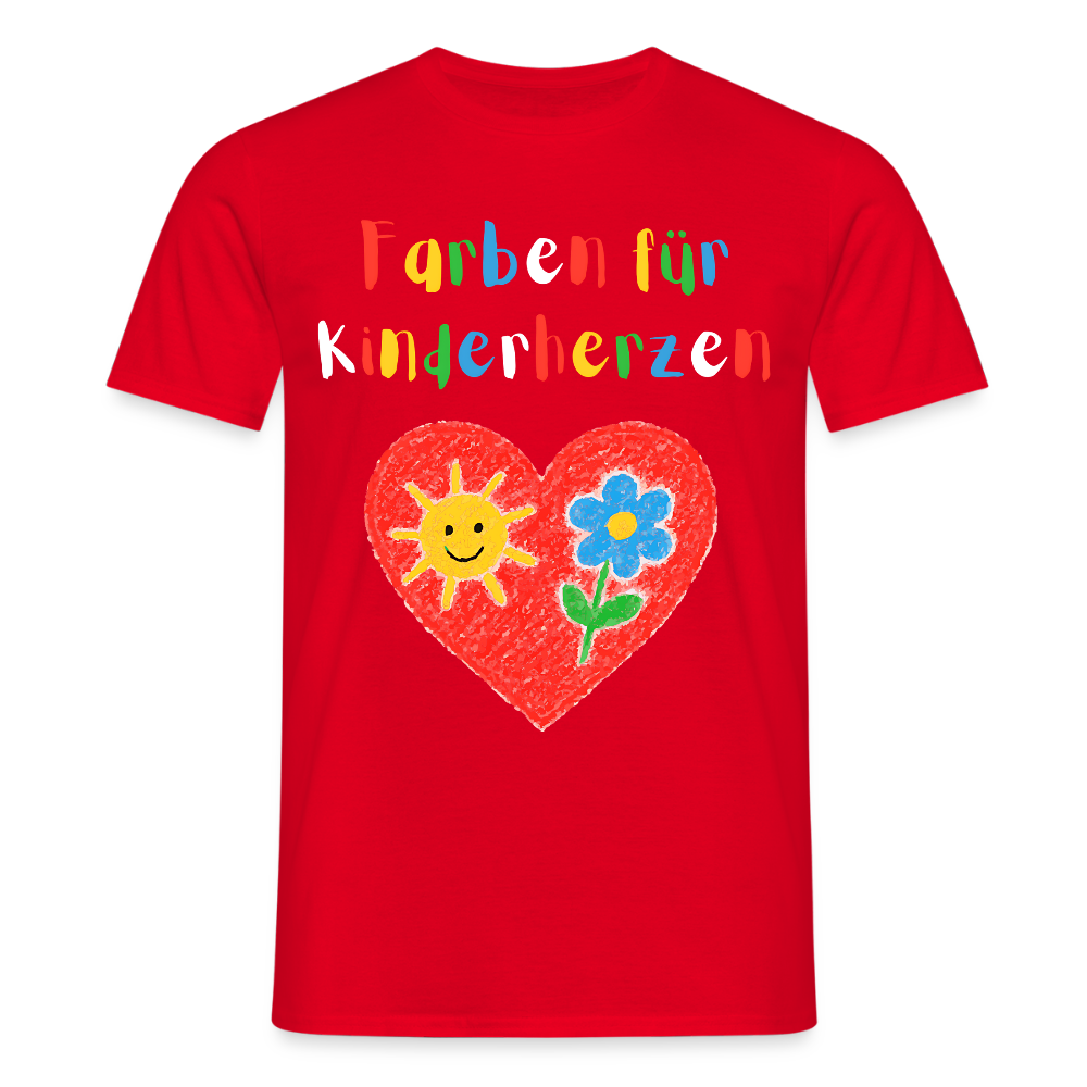 Unisex T-Shirt "Farben für Kinderherzen" Rot Männer T-Shirt