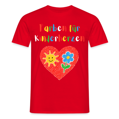 Unisex T-Shirt "Farben für Kinderherzen" Rot Männer T-Shirt