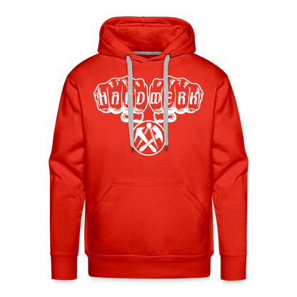 Männer Premium Hoodie "Dachdecker" Rot Männer Premium Hoodie