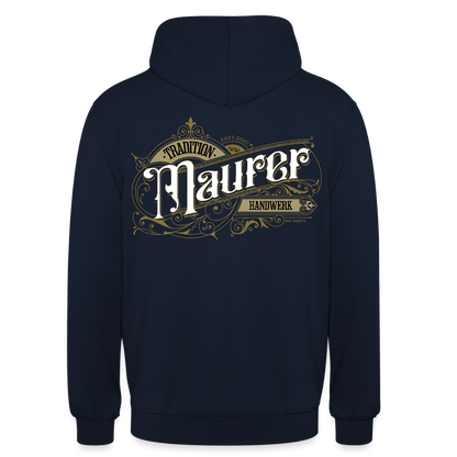 Unisex Hoodie "Maurer" Nostalgie Handwerk Navy Unisex Hoodie