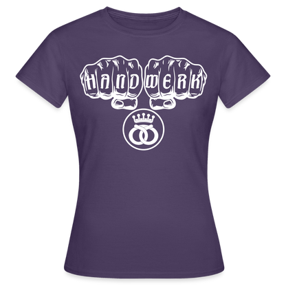 Frauen T-Shirt "Bäcker" Dunkellila Frauen T-Shirt