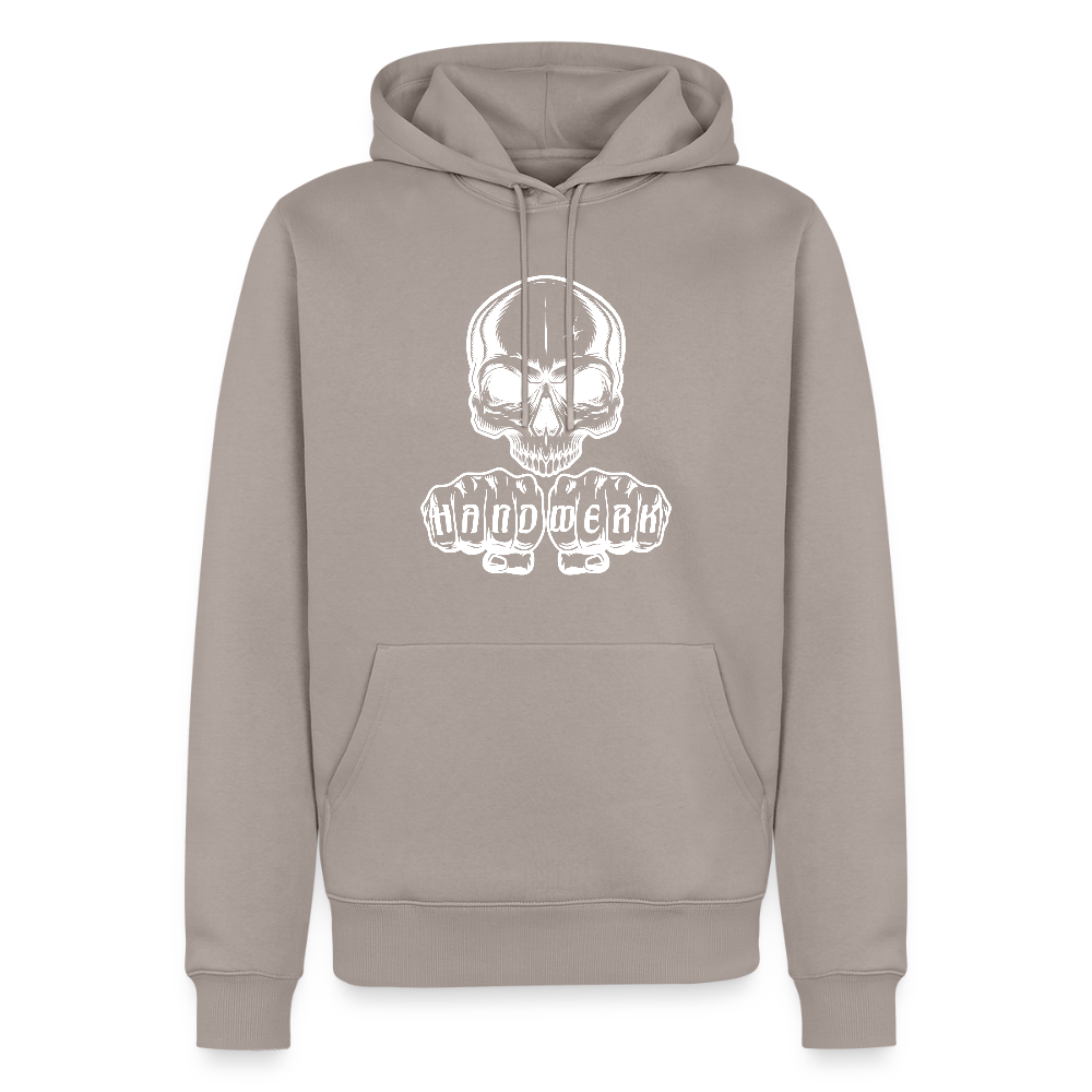 Männer Premium Hoodie "Skull-Handwerk" Taupe Männer Premium Hoodie