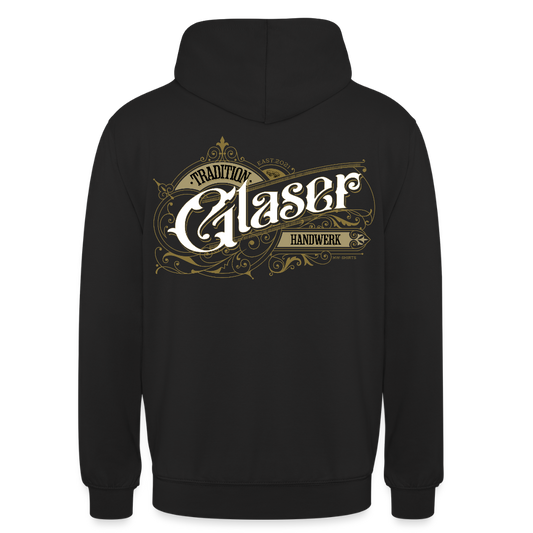Unisex Hoodie "Glaser" Nostalgie Handwerk Schwarz Unisex Hoodie