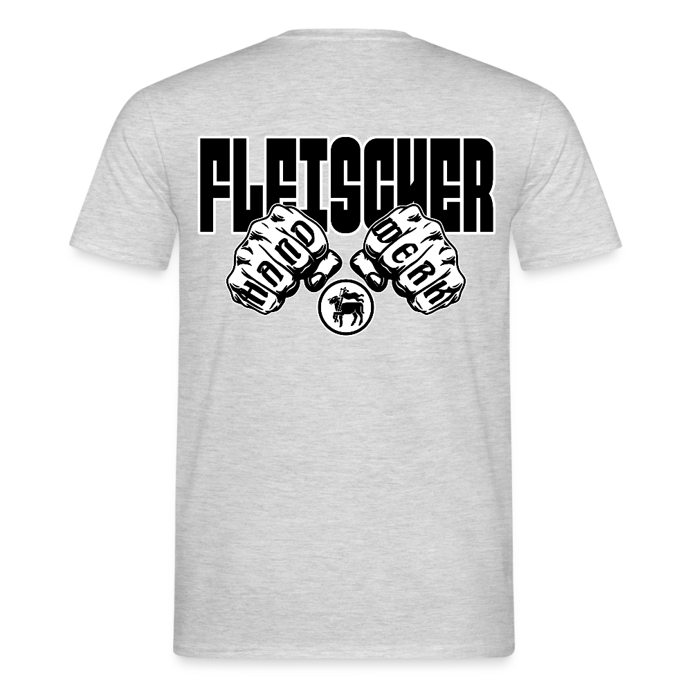 Unisex T-Shirt "Fleischer" (beidseitig bedruckt) Grau meliert Männer T-Shirt