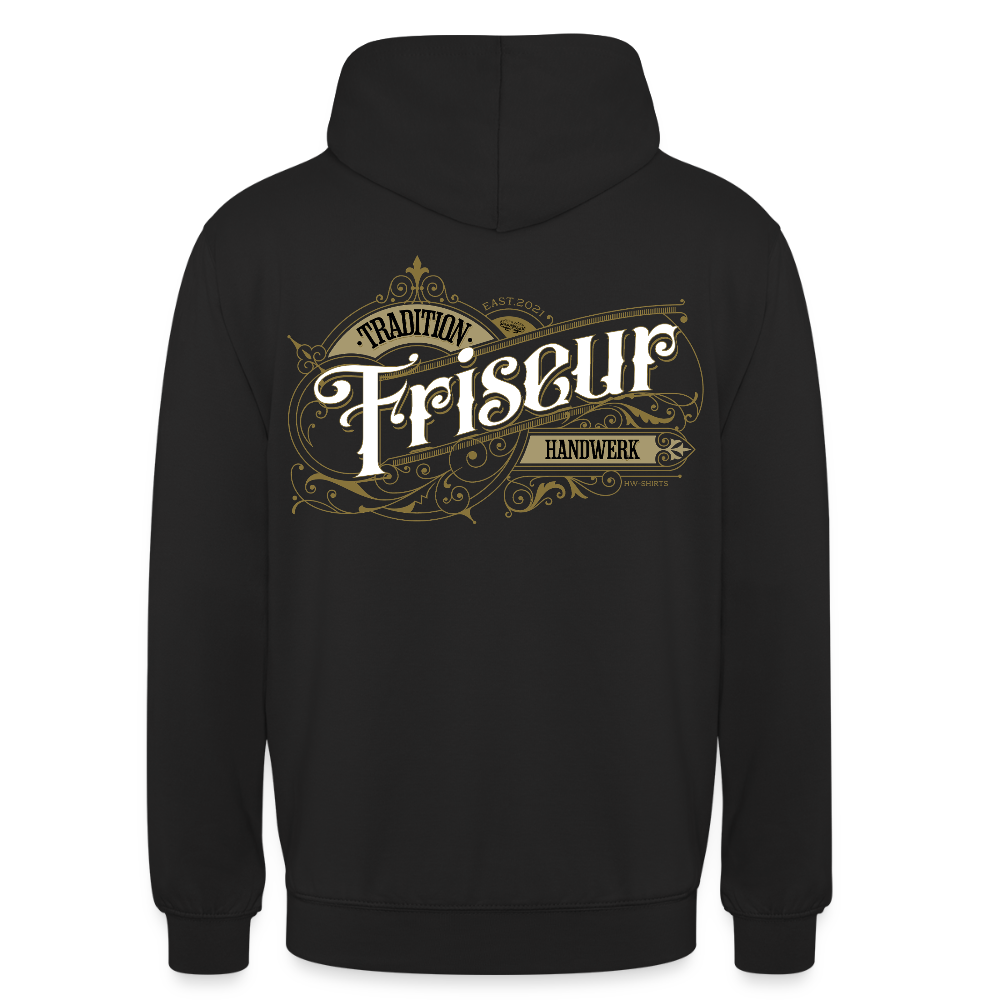 Unisex Hoodie "Friseur" Nostalgie Handwerk Schwarz Unisex Hoodie
