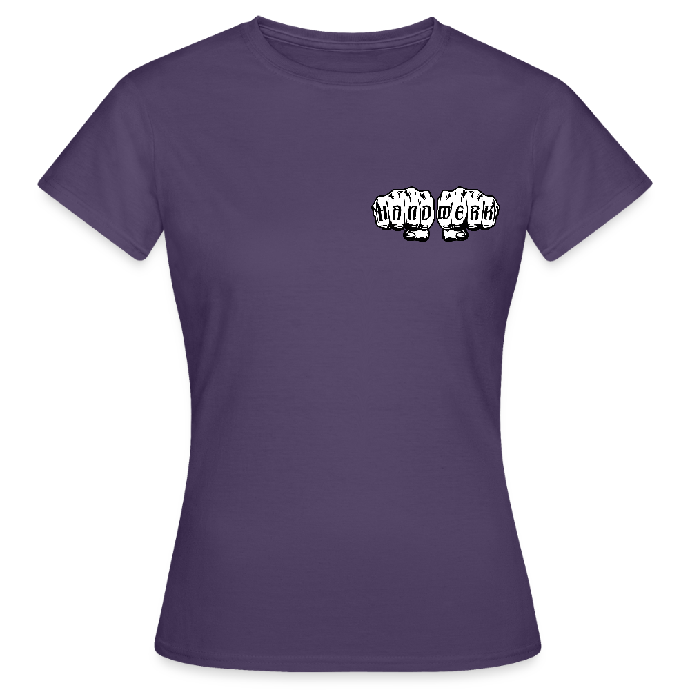 Frauen T-Shirt "Drechsler" (beidseitig bedruckt) - Dunkellila