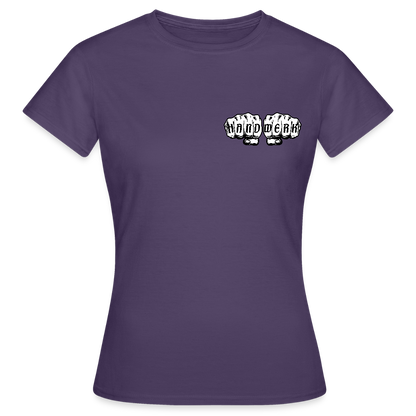Frauen T-Shirt "Drechsler" (beidseitig bedruckt) - Dunkellila