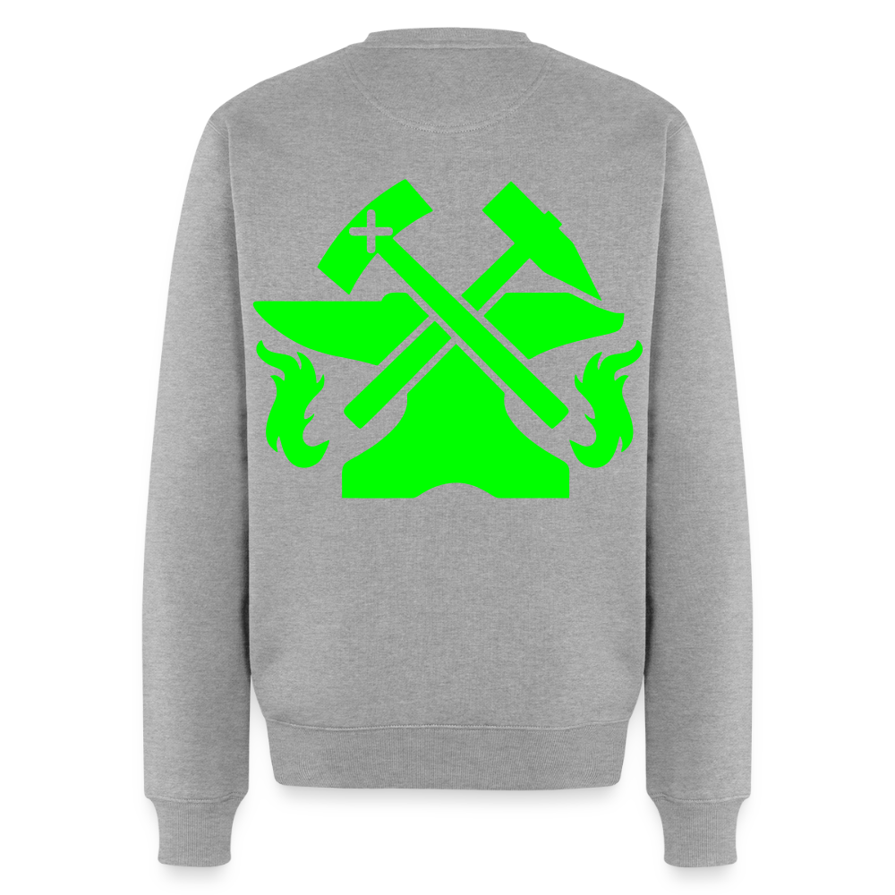 Unisex Premium Pullover "Metallbauer" neongrün Grau meliert Männer Premium Pullover