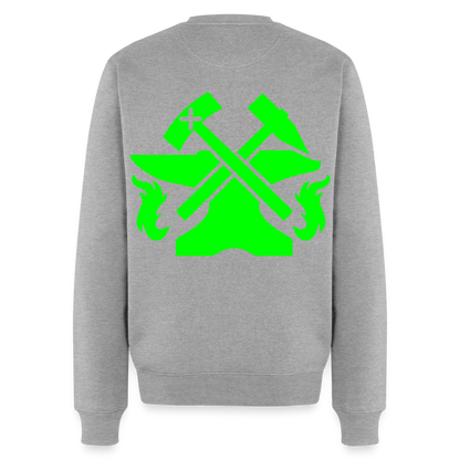 Unisex Premium Pullover "Metallbauer" neongrün Grau meliert Männer Premium Pullover