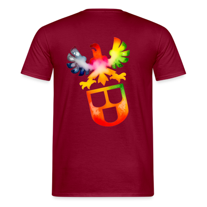 Unisex T-Shirt "Maler" (beidseitig bedruckt) - Ziegelrot