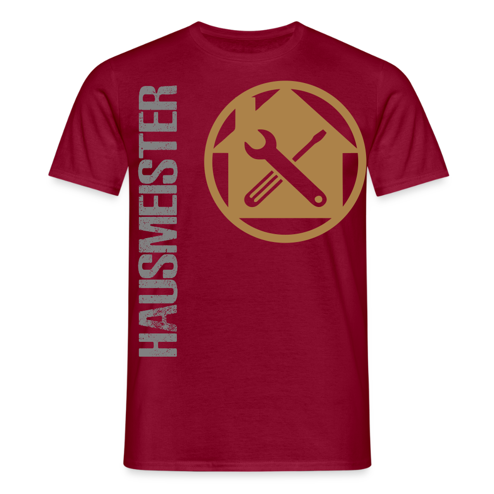 Unisex T-Shirt "Hausmeister" Ziegelrot Männer T-Shirt
