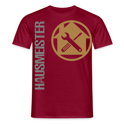 Unisex T-Shirt "Hausmeister" Ziegelrot Männer T-Shirt