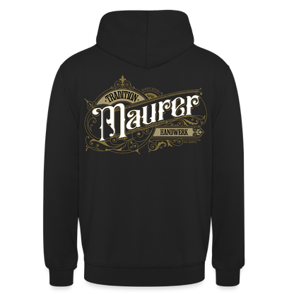 Unisex Hoodie "Maurer" Nostalgie Handwerk Schwarz Unisex Hoodie