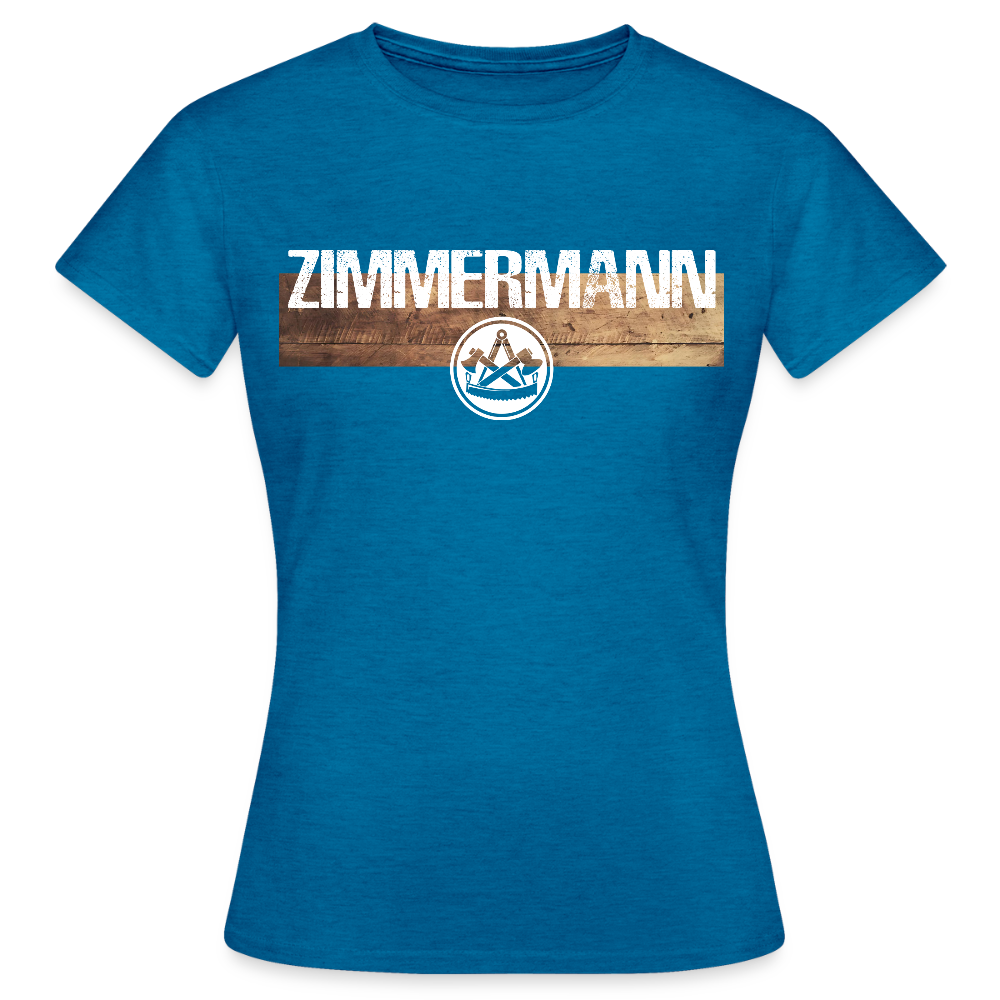 Frauen T-Shirt "Zimmermann" Antikblaues Saphir meliert Frauen T-Shirt