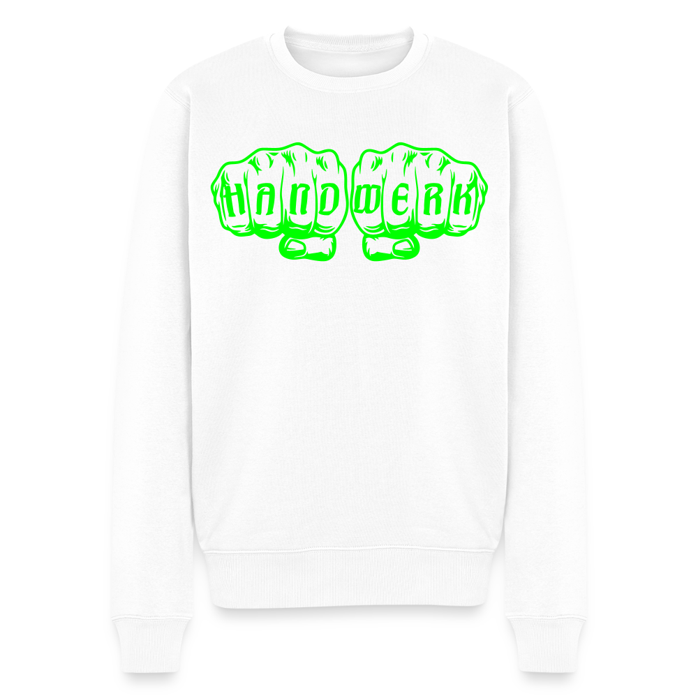 Unisex Premium Pullover "Maler" neongrün Weiß Männer Premium Pullover