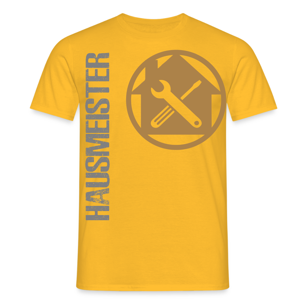 Unisex T-Shirt "Hausmeister" Gelb Männer T-Shirt