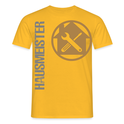 Unisex T-Shirt "Hausmeister" Gelb Männer T-Shirt
