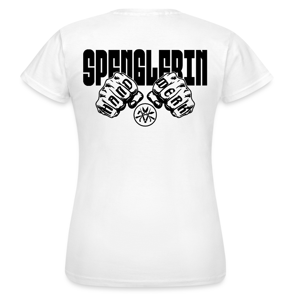 Frauen T-Shirt "Spenglerin" (beidseitig bedruckt) - Weiß