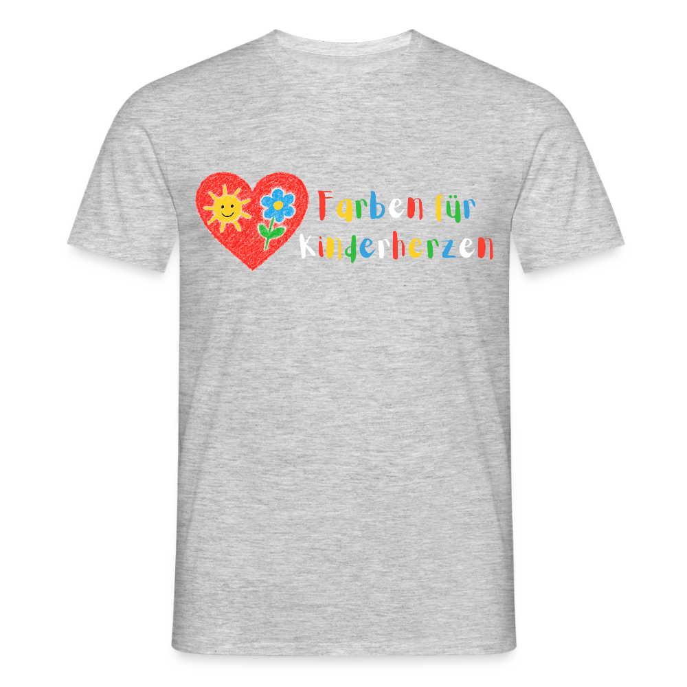 Unisex T-Shirt "Farben für Kinderherzen" Grau meliert Männer T-Shirt