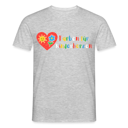 Unisex T-Shirt "Farben für Kinderherzen" Grau meliert Männer T-Shirt