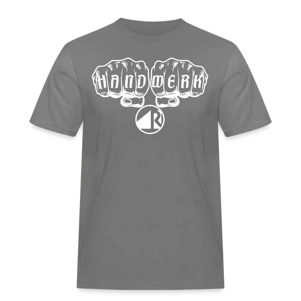 Männer Workwear T-Shirt "Raumausstatter" Grau Männer Workwear T-Shirt