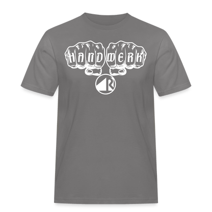 Männer Workwear T-Shirt "Raumausstatter" Grau Männer Workwear T-Shirt