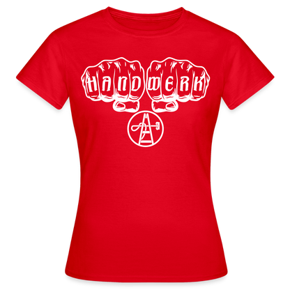 Frauen T-Shirt "Gebäudereiniger" Rot Frauen T-Shirt