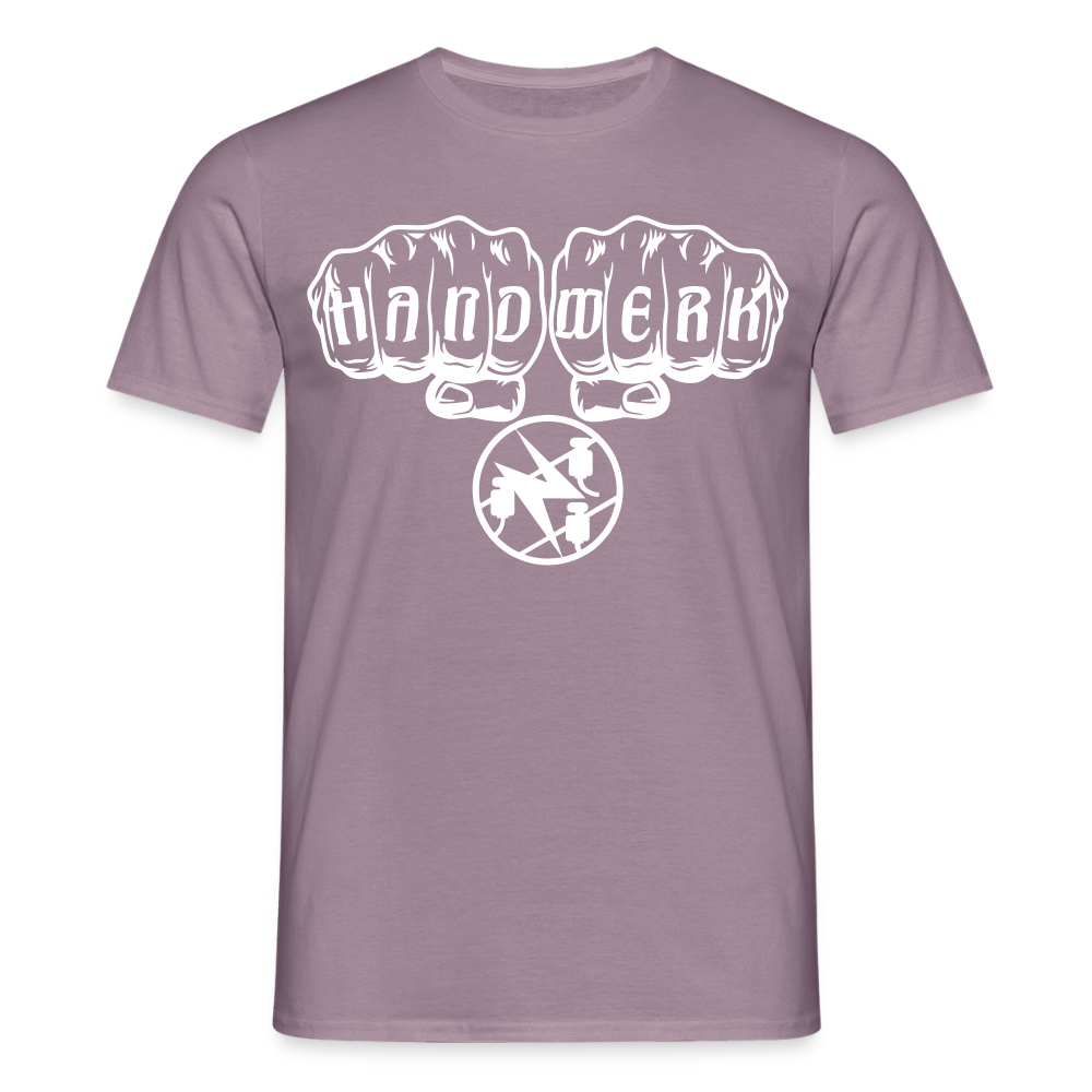 Unisex T-Shirt "Elektriker" Lilagrau Männer T-Shirt