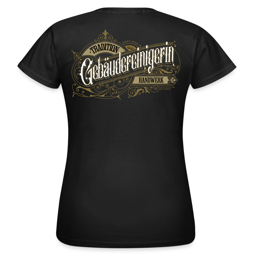 Hübsches Frauen T-Shirt „Gebäudereinigerin“-Nostalgie von Spreadconnect, mit nostalgischem Druck, weichem Stoff und bequemem Schnitt.