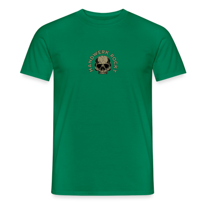Unisex Männer T-Shirt "Handwerk-Rockt" von Spreadconnect, beidseitig bedruckt, mit Handwerksmotiv und stilvollem Design.