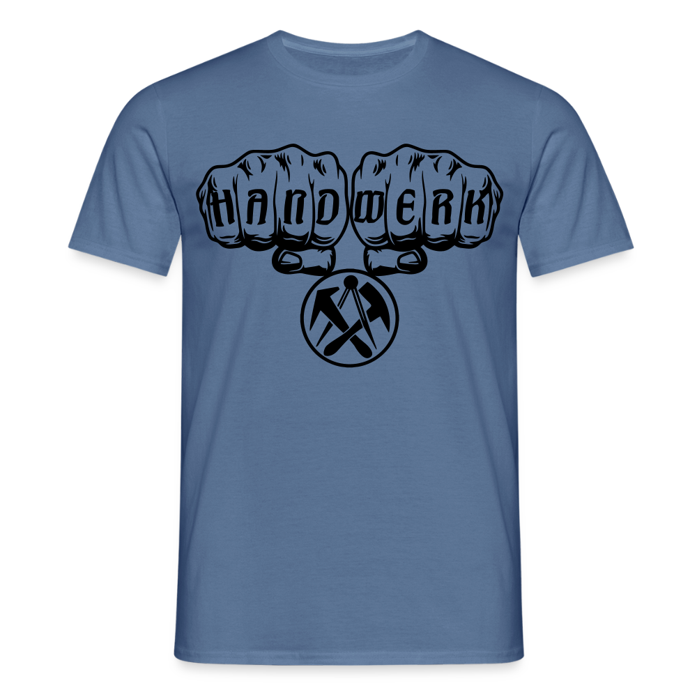 Unisex T-Shirt "Dachdecker" Taubenblau Männer T-Shirt