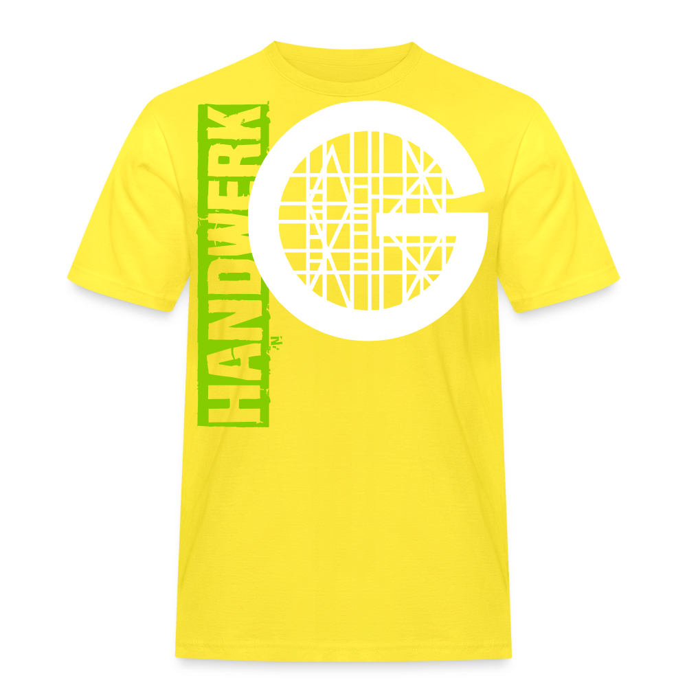 Unisex Workwear T-Shirt "Gerüstbauer" - Gelb