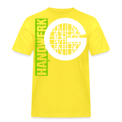 Unisex Workwear T-Shirt "Gerüstbauer" Gelb Männer Workwear T-Shirt