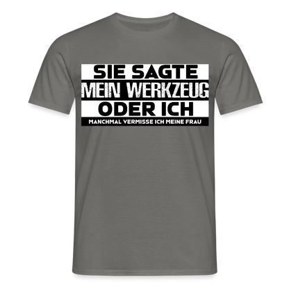 Unisex T-Shirt "Werkzeug" Graphit Männer T-Shirt