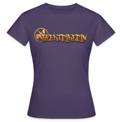 Frauen T-Shirt "Elektikerin" Dunkellila Frauen T-Shirt
