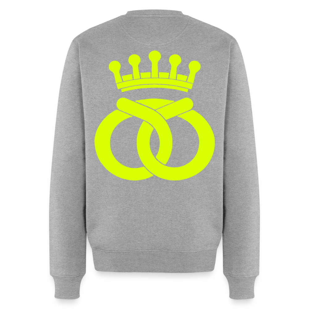 Unisex Premium Pullover "Bäcker" neongelb Grau meliert Männer Premium Pullover