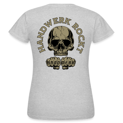 Frauen T-Shirt "Handwerk-Rockt" (beidseitig bedruckt) Grau meliert Frauen T-Shirt {{ color }}