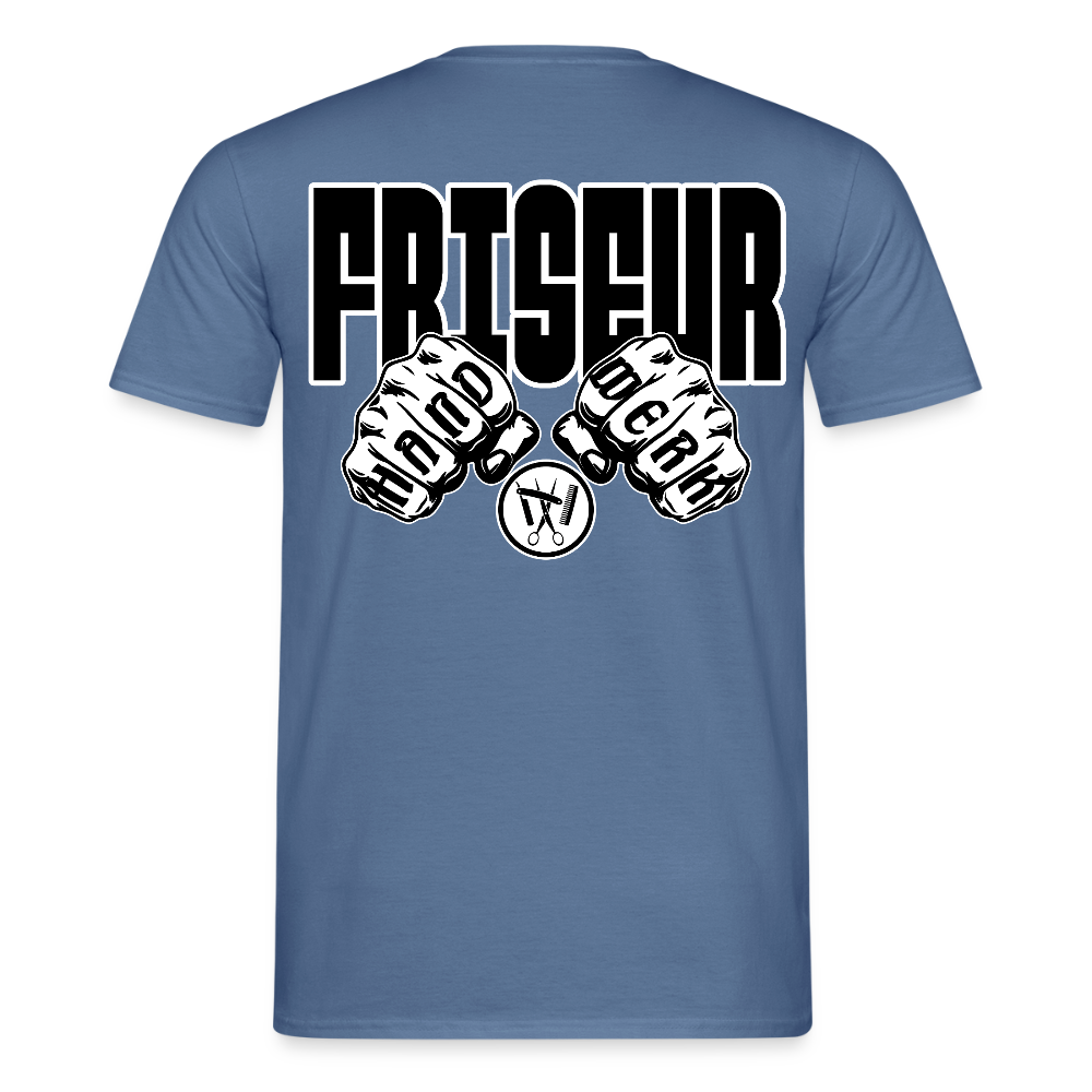 Unisex T-Shirt "Friseur" Taubenblau Männer T-Shirt