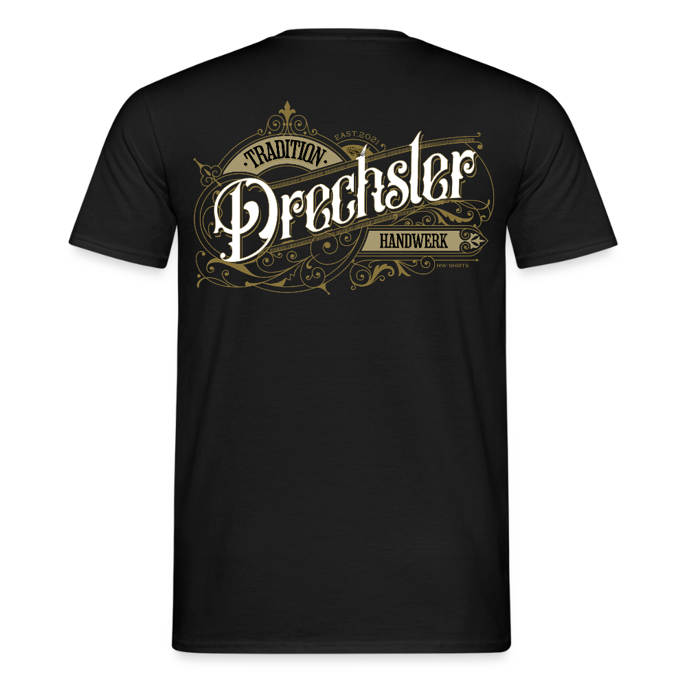 Unisex T-Shirt "Drechsler" Nostalgie Handwerk Schwarz Männer T-Shirt