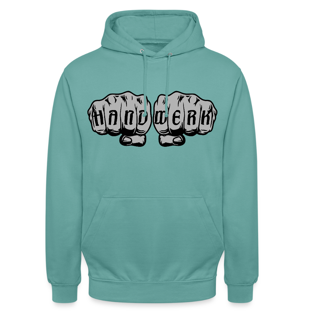 Unisex Hoodie "Handwerk" Pastelltürkis Unisex Hoodie