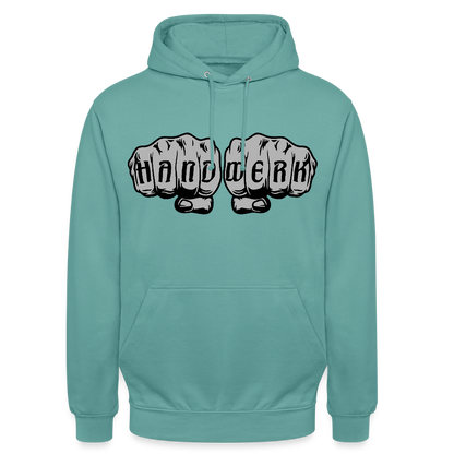 Unisex Hoodie "Handwerk" Pastelltürkis Unisex Hoodie