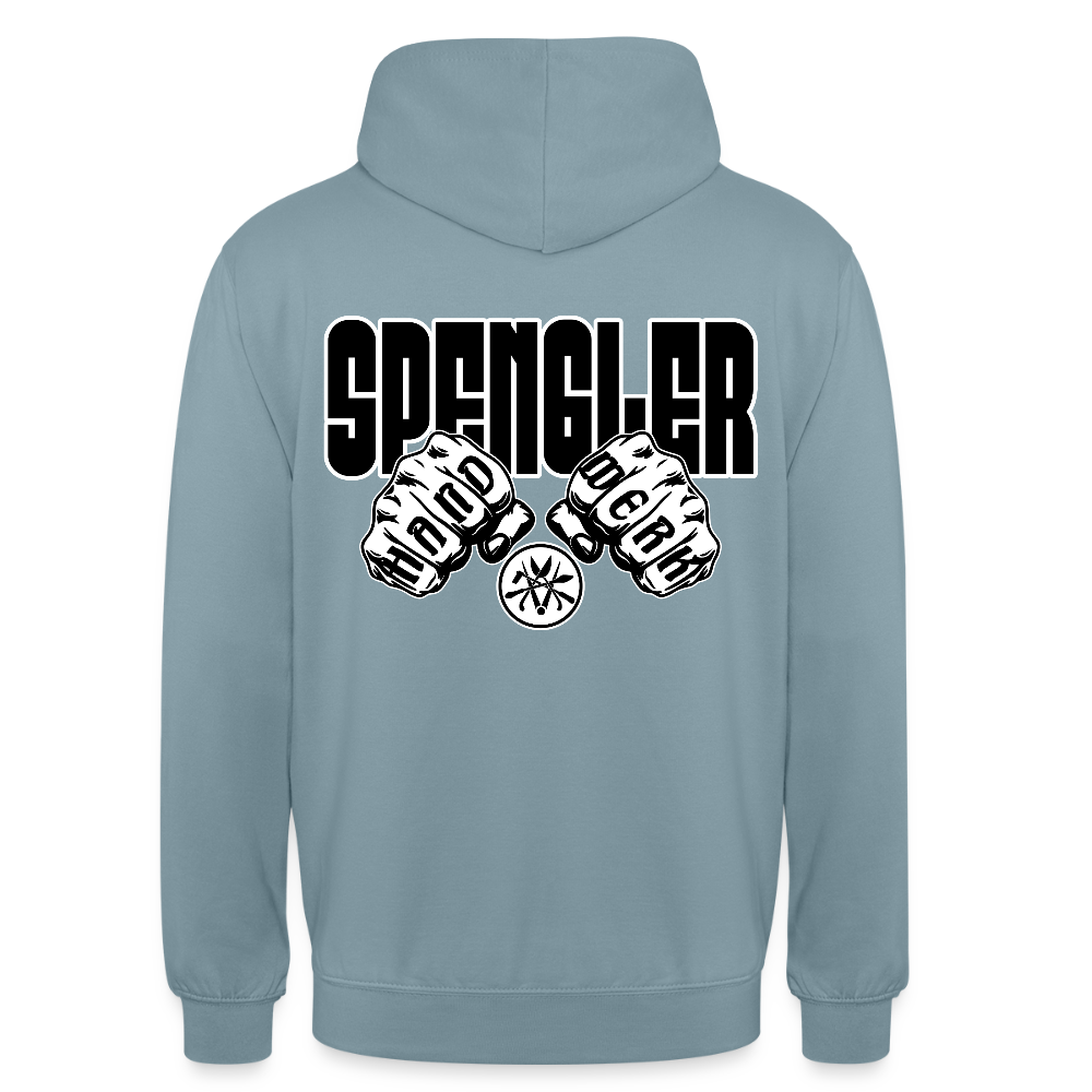 Unisex Hoodie "Spengler" (beidseitig bedruckt) Nebelblau Unisex Hoodie
