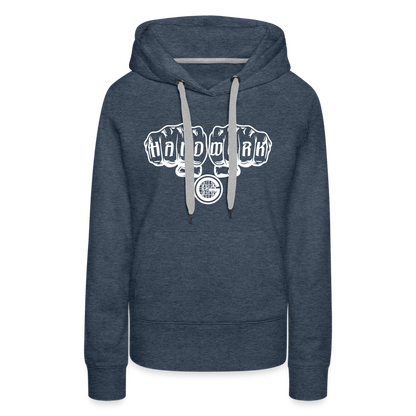 Frauen Premium Hoodie "Gerüstbauer" - Jeansblau
