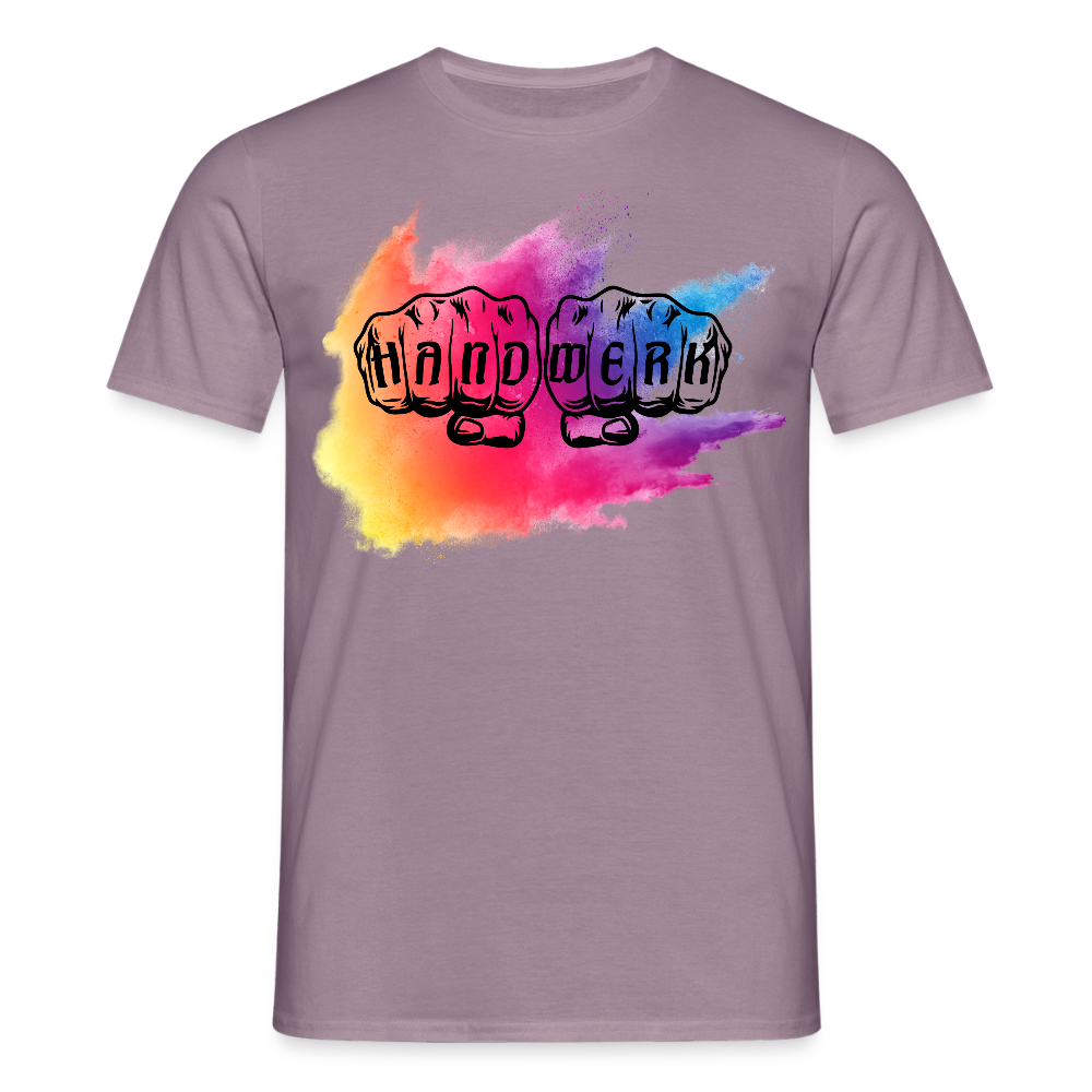 Unisex T-Shirt "Holy-Handwerk" Lilagrau Männer T-Shirt