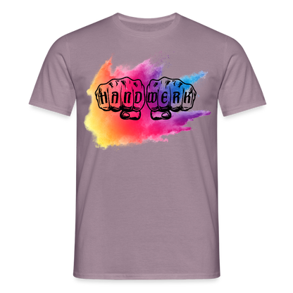 Unisex T-Shirt "Holy-Handwerk" Lilagrau Männer T-Shirt