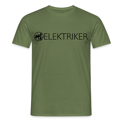 Unisex T-Shirt "Elektriker" Militärgrün Männer T-Shirt