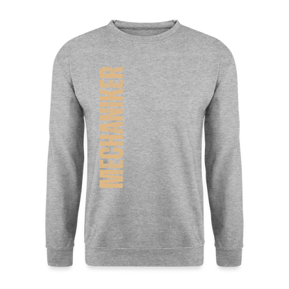 Unisex Pullover "Mechaniker" Weißgrau meliert Unisex Pullover