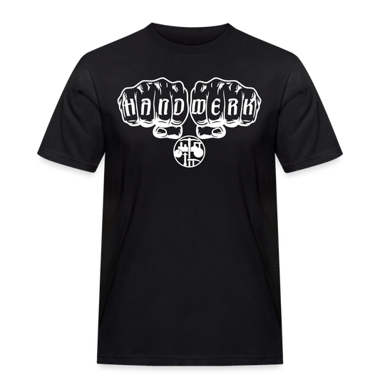 Männer Workwear T-Shirt "Strassenbauer" - Schwarz
