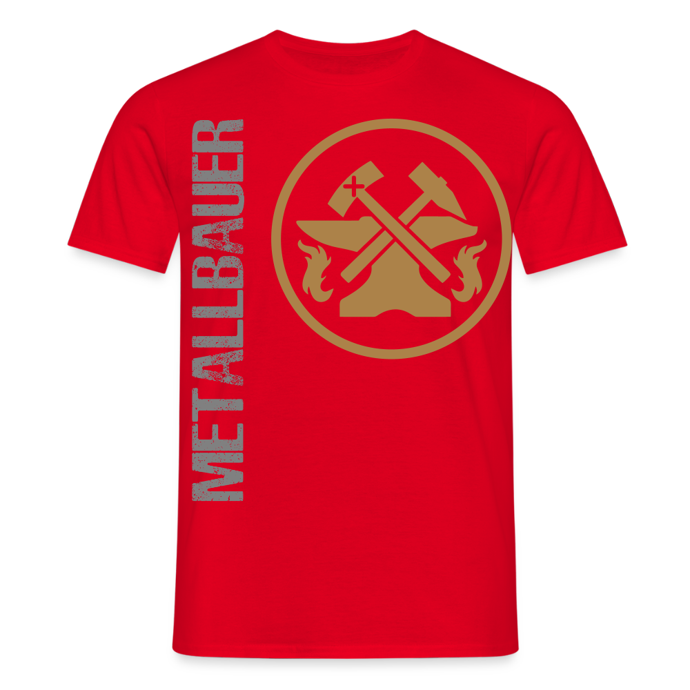 Unisex T-Shirt "Metallbauer" Rot Männer T-Shirt